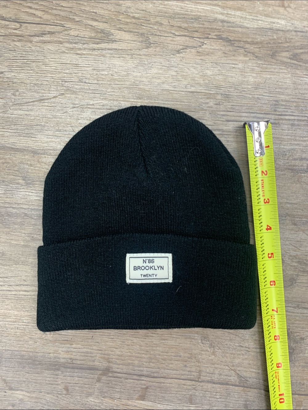 Brooklyn n 86 Black Knit Cuffed Beanie